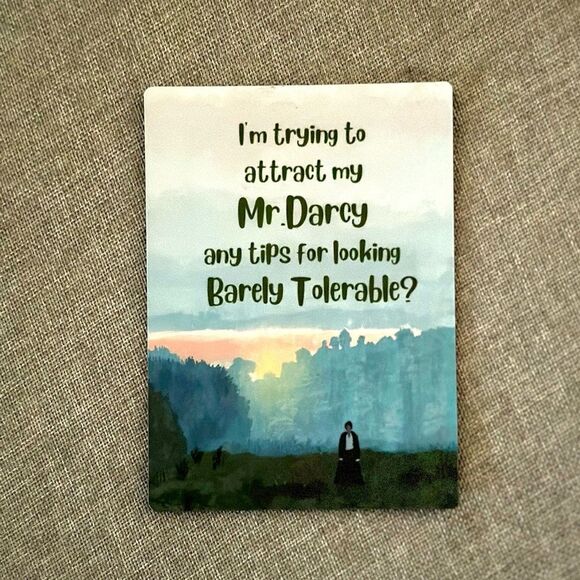 Darcy Pride & Prejudice Barely Tolerable Magnet - Picture 2 of 3